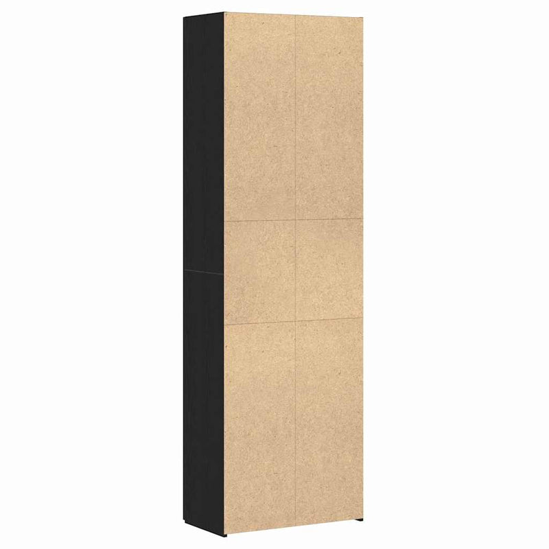 vidaXL Irodai szekrény polcokkal Musta tammi 60 x 32 x 190 Faanyag