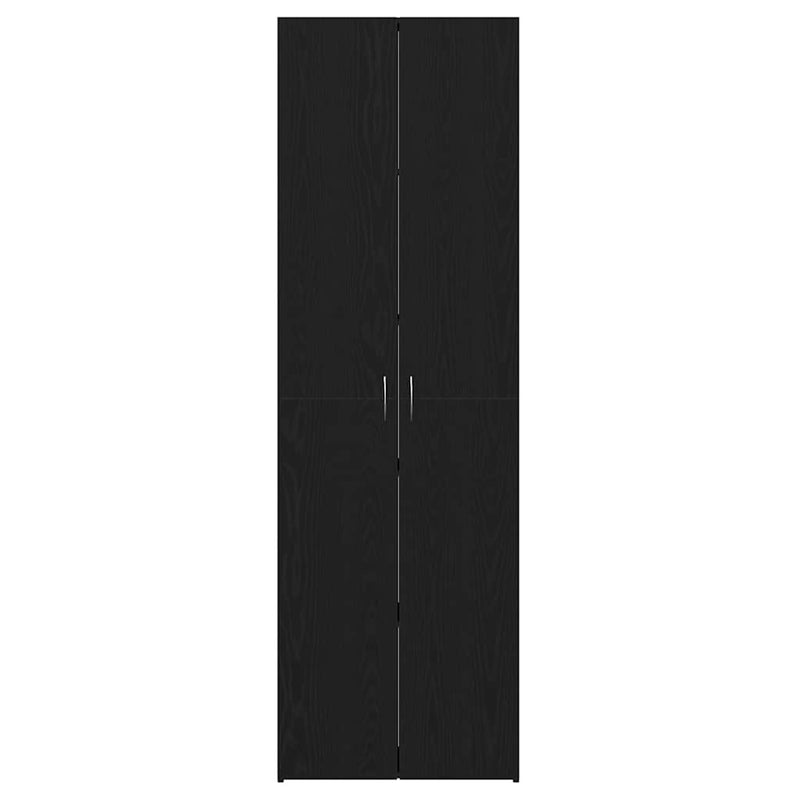 vidaXL Irodai szekrény polcokkal Musta tammi 60 x 32 x 190 Faanyag