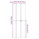 vidaXL Irodai szekrény polcokkal Musta tammi 60 x 32 x 190 Faanyag