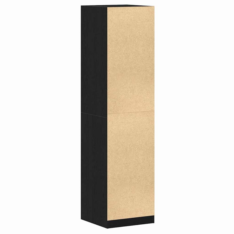 vidaXL Ruhásszekrény fiókkal Musta tammi 50 x 50 x 200 cm Faanyag