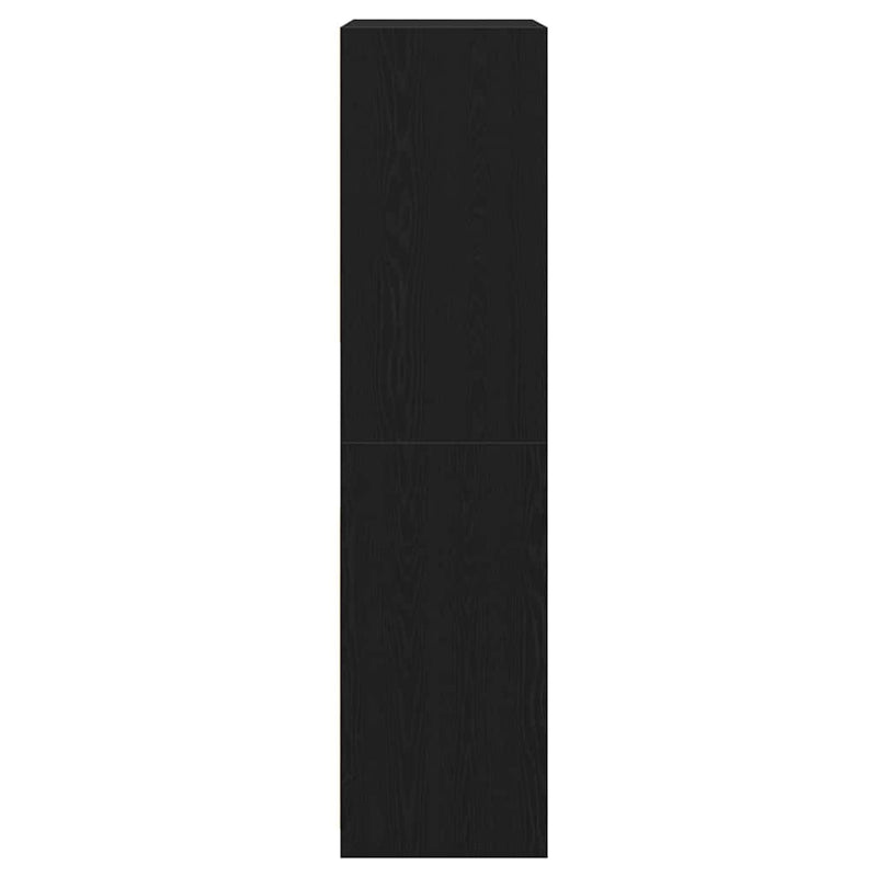vidaXL Ruhásszekrény fiókkal Musta tammi 50 x 50 x 200 cm Faanyag