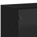 vidaXL Magasfiú Fekete tölgy 68 x 37 x 142 cm