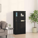 vidaXL Magasfiú Fekete tölgy 68 x 37 x 142 cm