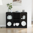vidaXL Széf Fekete tölgy 100 x 37 x 75.5 cm
