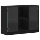 vidaXL Széf Fekete tölgy 100 x 37 x 75.5 cm