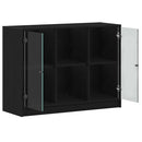 vidaXL Széf Musta tammi 102 x 37 x 75.5 cm Faanyag