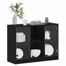 vidaXL Széf Fekete tölgy 100 x 37 x 75.5 cm