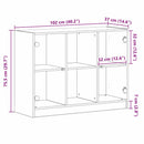 vidaXL Széf Musta tammi 102 x 37 x 75.5 cm Faanyag