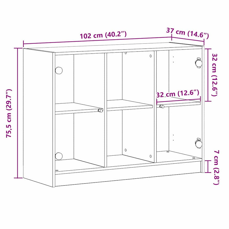 vidaXL Széf Musta tammi 102 x 37 x 75.5 cm Faanyag