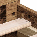 vidaXL Ágykeret fejtámlával fiókkal Régi fa 75 x 190 cm Faanyag