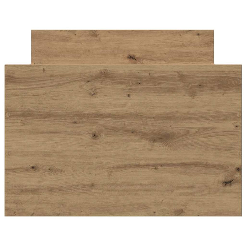 vidaXL Ágykeret fejtámlával fiókkal kézműves tölgy 75 x 190 cm Faanyag