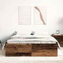 vidaXL antik fa szerelt fa ágykeret matrac nélkül 135x190 cm