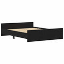 vidaXL fekete tölgy színű szerelt fa ágykeret matrac nélkül 150x200 cm
