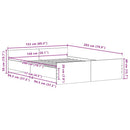vidaXL fekete tölgy színű szerelt fa ágykeret matrac nélkül 150x200 cm