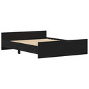 vidaXL fekete tölgy színű szerelt fa ágykeret matrac nélkül 160x200 cm