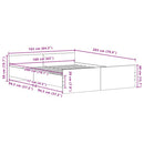 vidaXL fekete tölgy színű szerelt fa ágykeret matrac nélkül 160x200 cm