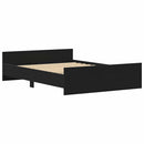 vidaXL fekete tölgy színű szerelt fa ágykeret matrac nélkül 140x190 cm