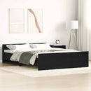 vidaXL fekete tölgy szerelt fa ágykeret matrac nélkül 135x190 cm