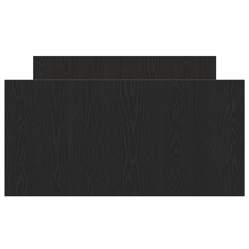 vidaXL Ágykeret fejtámlával fiókkal Musta tammi 90 x 200 cm Faanyag