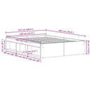 vidaXL fekete tölgy színű szerelt fa ágykeret matrac nélkül 120x200 cm