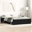 vidaXL fekete tölgy színű szerelt fa ágykeret matrac nélkül 120x190 cm