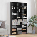 vidaXL CD szekrény polcokkal Fekete tölgy 101 x 23 x 177,5 cm Faanyag