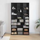 vidaXL CD szekrény polcokkal Fekete tölgy 101 x 23 x 177,5 cm Faanyag
