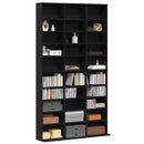 vidaXL CD szekrény polcokkal Fekete tölgy 101 x 23 x 177,5 cm Faanyag