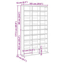 vidaXL CD szekrény polcokkal Régi fa 101 x 23 x 177,5 cm Faanyag