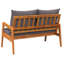 vidaXL Kerti pad Olaj Természetes 115 x 65 x 71 cm Tömör Akácfa