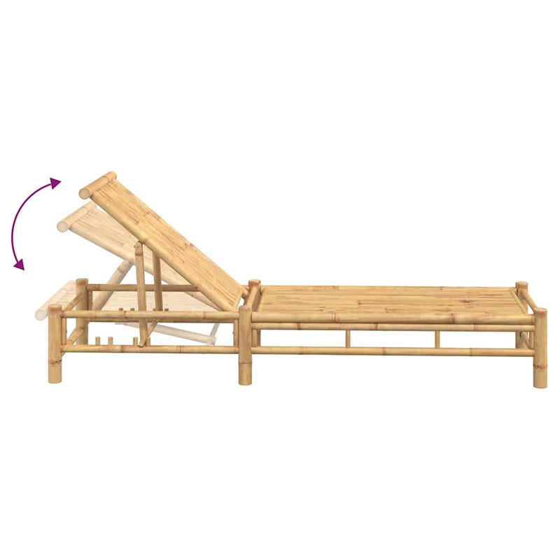 vidaXL bambusz napozóágy 55x199x30 cm