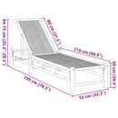 vidaXL bambusz napozóágy 55x199x30 cm