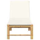 vidaXL bambusz napozóágy párnákkal 55x199x30 cm