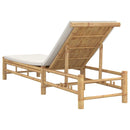 vidaXL bambusz napozóágy párnákkal 55x199x30 cm