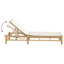 vidaXL bambusz napozóágy párnákkal 55x199x30 cm