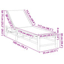 vidaXL Bambusz napozóágy párnákkal 55x199x30 cm