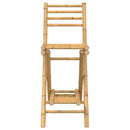 vidaXL 2 db bambusz kültéri bárszékek lábtartóval összecsukható