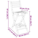 vidaXL 2 db bambusz kültéri bárszékek lábtartóval összecsukható