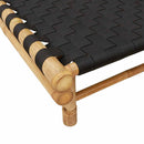vidaXL fekete szövött bambusz napozóágy 55 x 200 x 30 cm