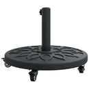 vidaXL Napernyőtalp 15.25 kg Fekete Vas Kör alakú
