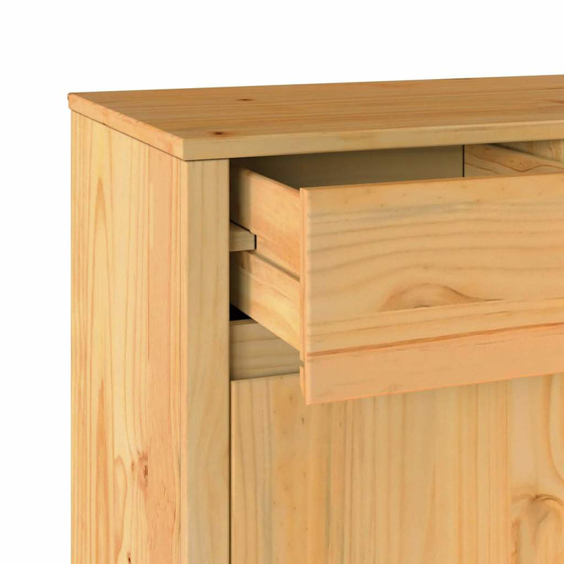 vidaXL Barna 114 x 43 x 75.5 cm Tömör fenyőfa