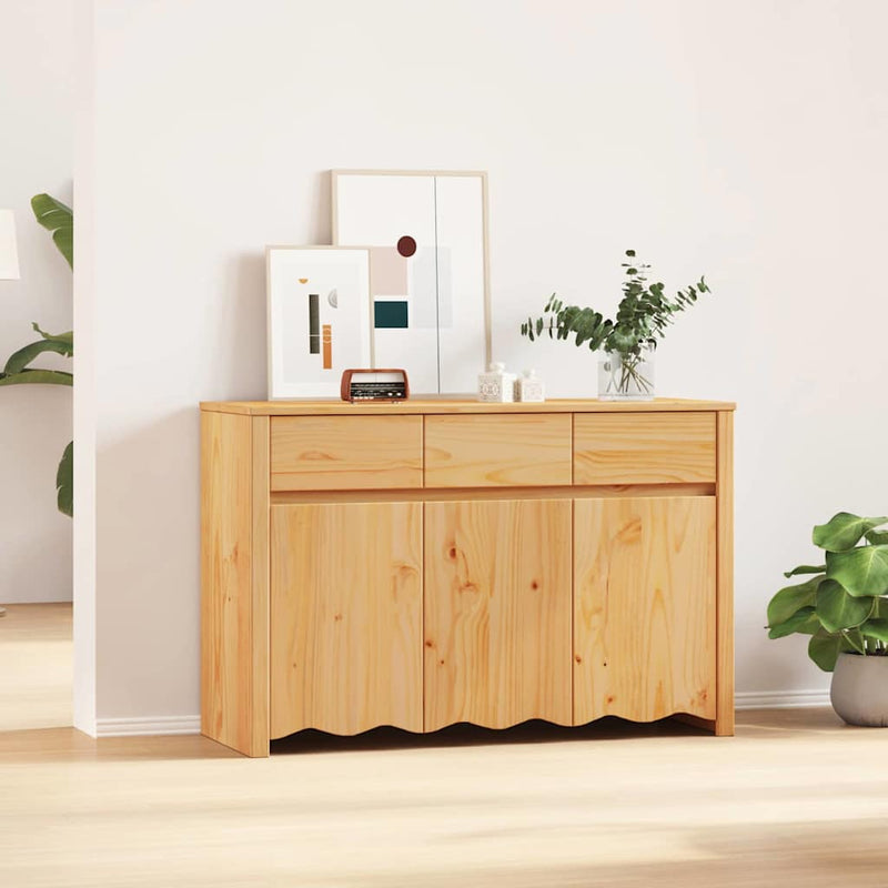vidaXL Barna 114 x 43 x 75.5 cm Tömör fenyőfa