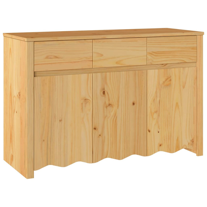 vidaXL Barna 114 x 43 x 75.5 cm Tömör fenyőfa