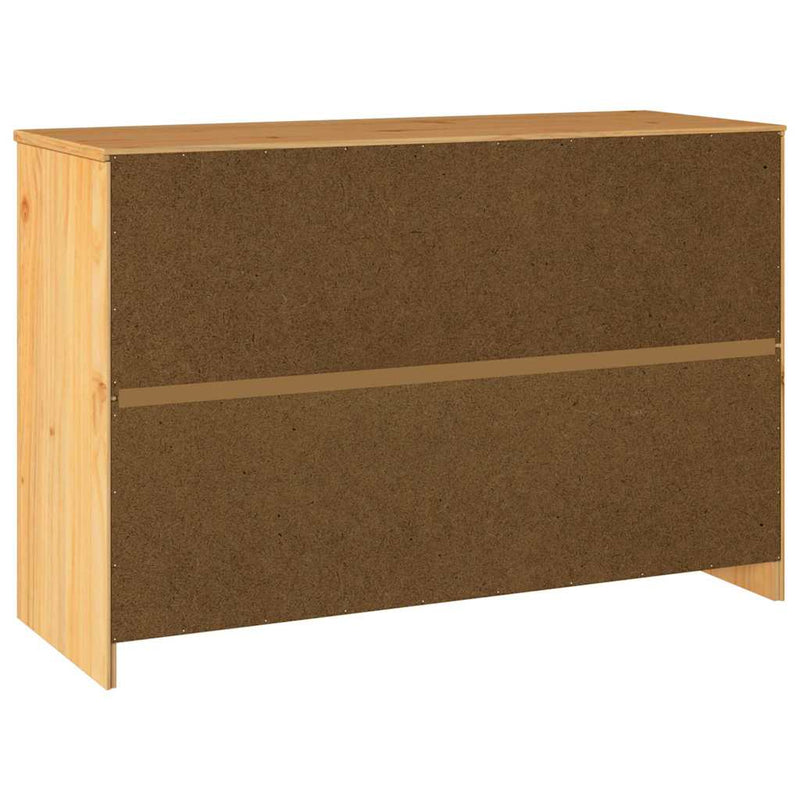 vidaXL Barna 114 x 43 x 75.5 cm Tömör fenyőfa