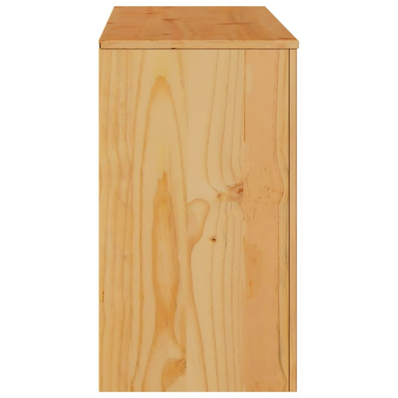 vidaXL Barna 114 x 43 x 75.5 cm Tömör fenyőfa