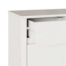 vidaXL Széf fiókkal Drammen Fehér 114 x 43 x 75,5 cm Tömör fenyőfa