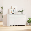 vidaXL Széf fiókkal Drammen Fehér 114 x 43 x 75,5 cm Tömör fenyőfa
