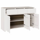 vidaXL Széf fiókkal Drammen Fehér 114 x 43 x 75,5 cm Tömör fenyőfa
