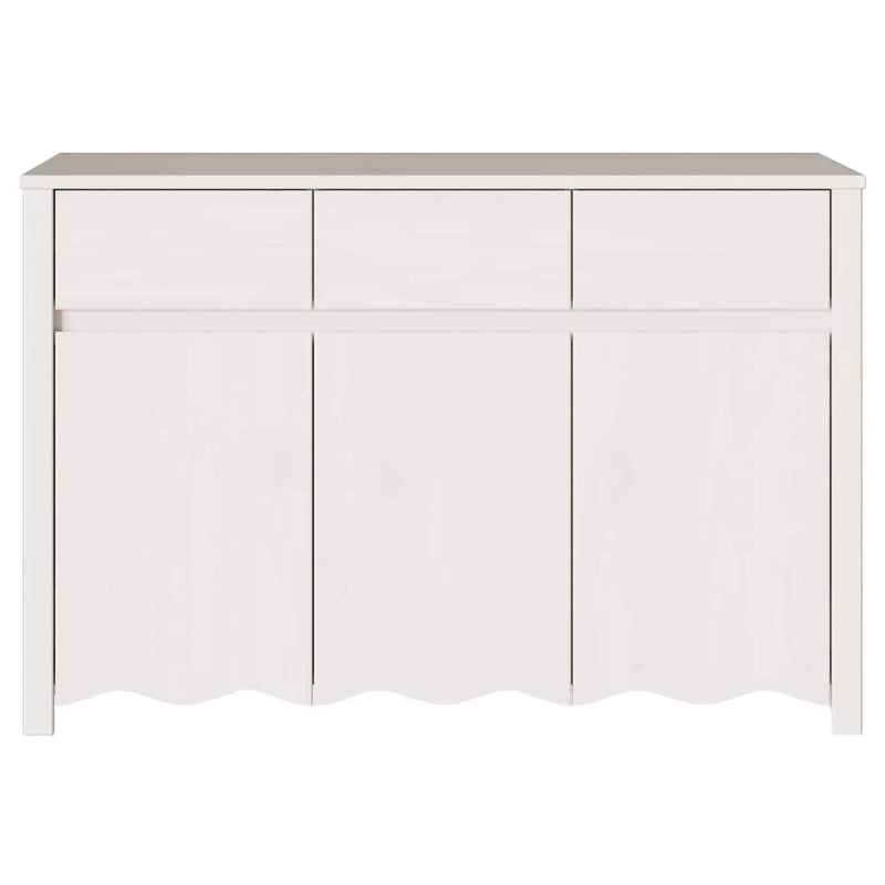 vidaXL Fehér 114 x 43 x 75.5 cm Tömör fenyőfa