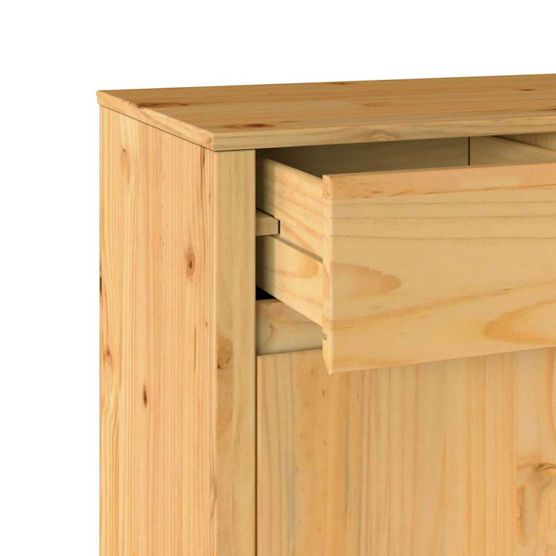 vidaXL Oldalszekrény Barna 79 x 43 x 75.5 cm Tömör fenyőfa